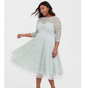 Torrid Mint Green Lace Special Occasion Dress